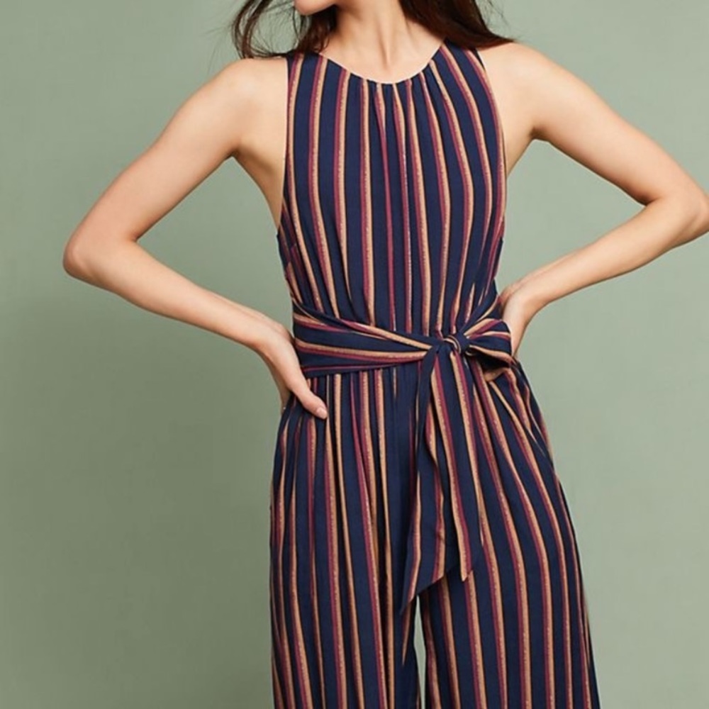 Tracy Reese Navy Stripe Romper